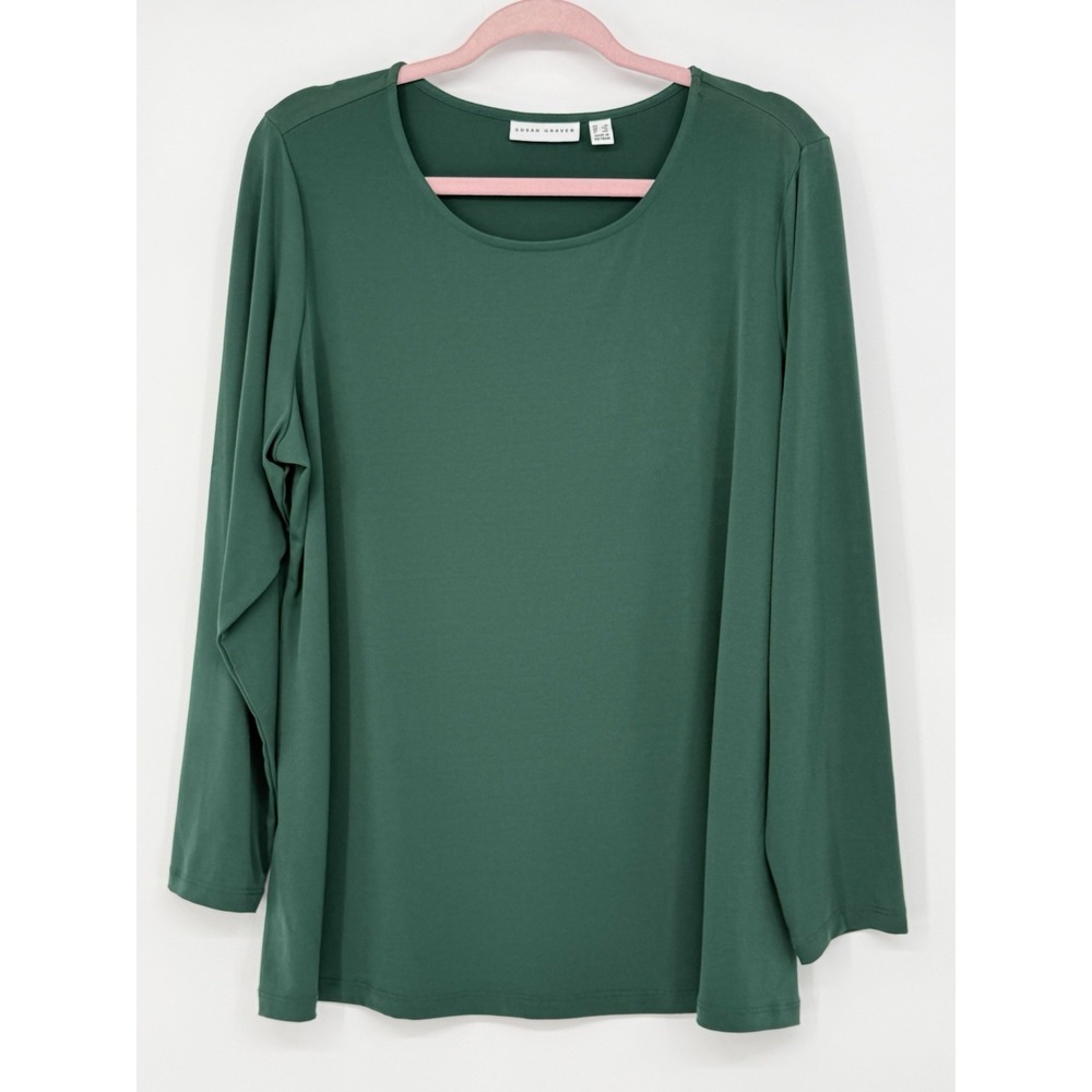 Susan Graver Women's Long Sleeve Top 1X